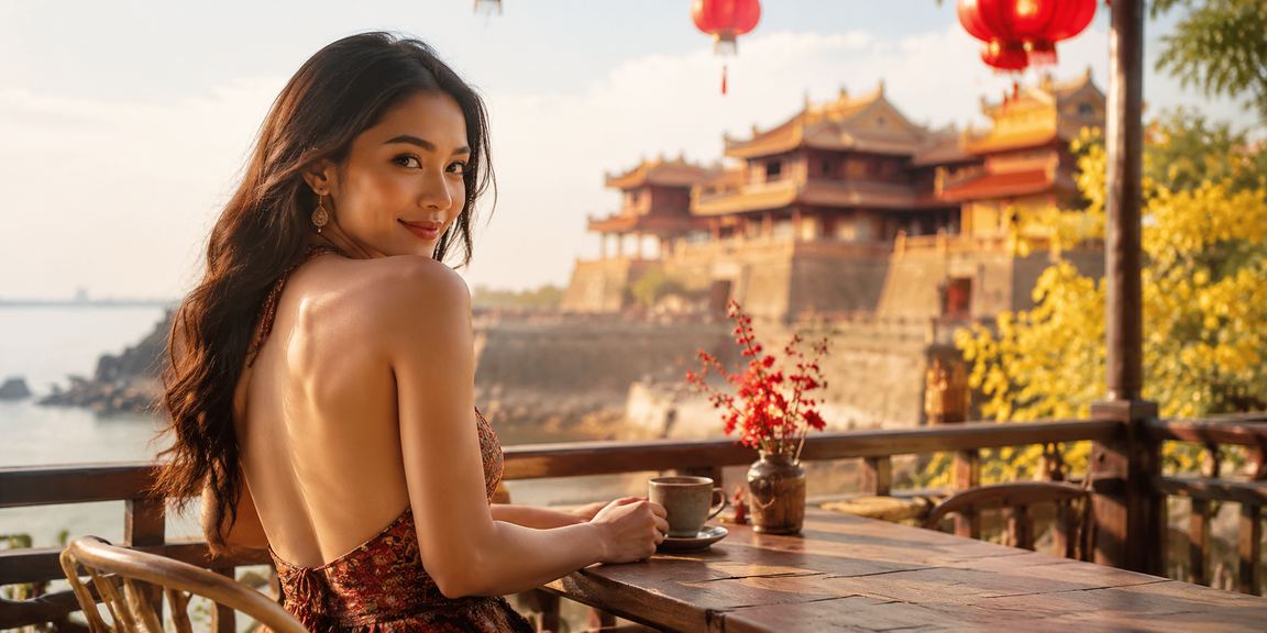 Người dùng trải nghiệm ứng dụng casino bên tách cà phê tại Huế